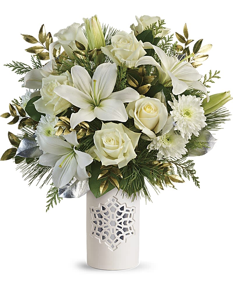 Teleflora's White Snowflake Bouquet