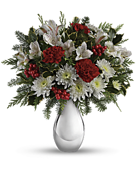 Teleflora's Silver And Snowflakes Bouquet