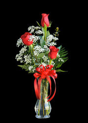 Triple Rose Bud Vase