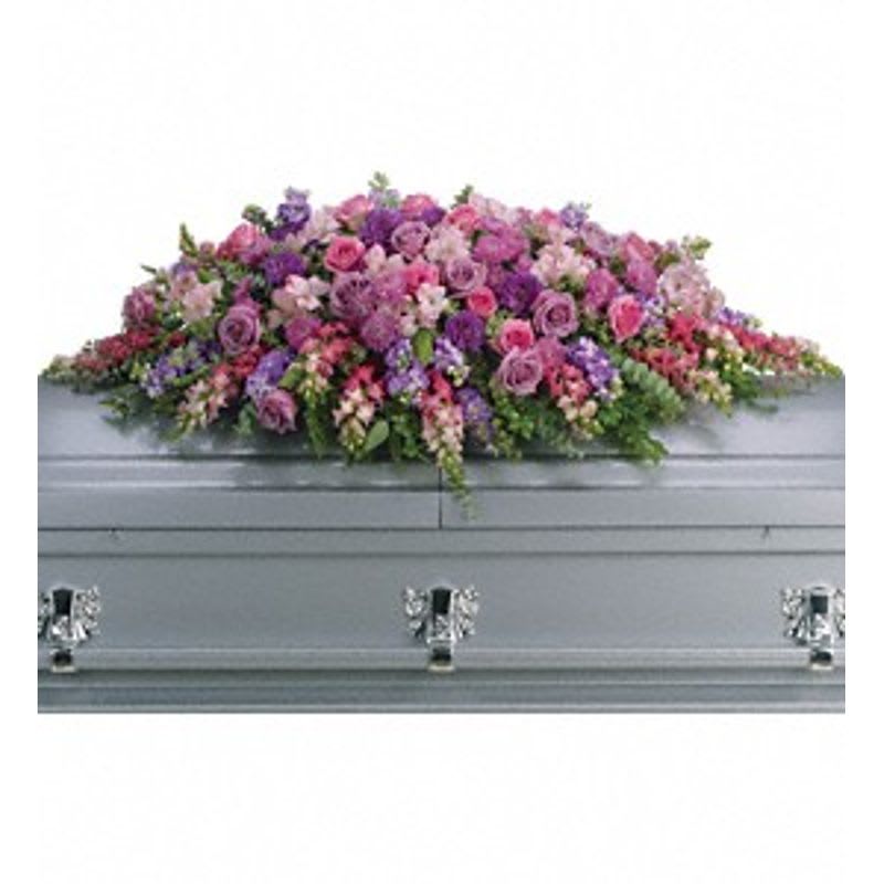 Lavender Tribute Casket Spray