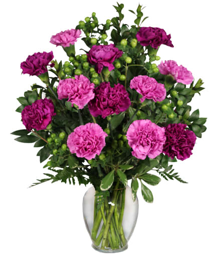 PUMP UP THE PURPLECarnation  Bouquet