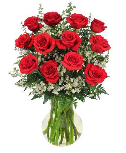 Red Roses and Wispy Whites