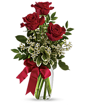 Thoughts of You Bouquet with Red Roses