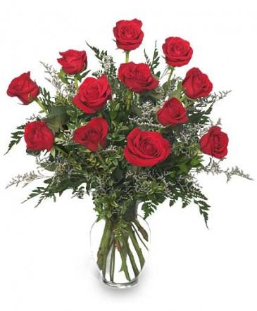 Classic Dozen Rose  Arrangement Flower Bouquet