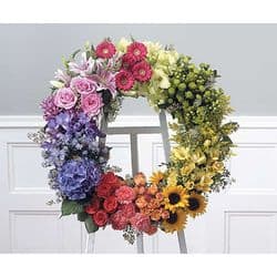 Over the Rainbow wreath Flower Bouquet
