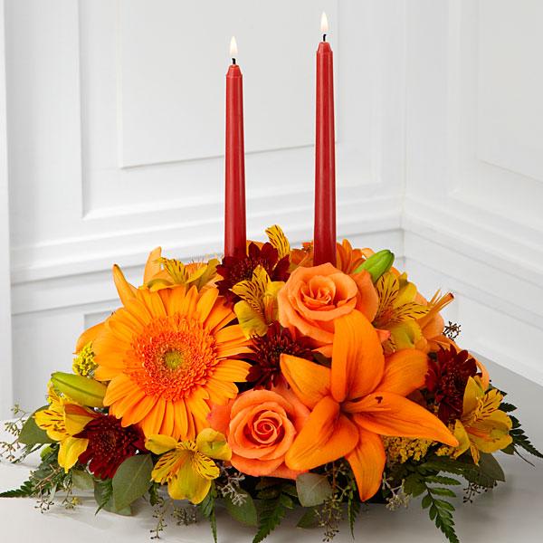 Bright Autumn Centerpiece Flower Bouquet
