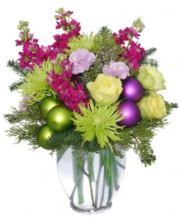 GLITZY HOLIDAY PARTY Flower  Arrangement