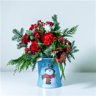 Wanna Build A Snowman Flower Bouquet