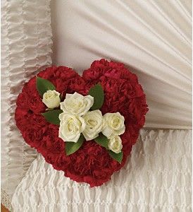 A Devoted Heart Casket Insert Flower Bouquet