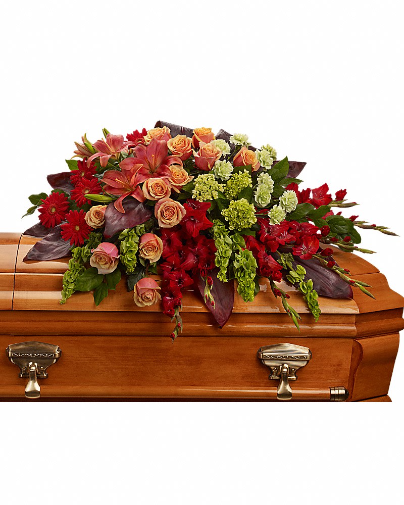 A Fond Farewell Casket Spray Flower Bouquet