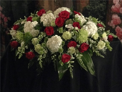Heartfelt Casket Cover  Flower Bouquet