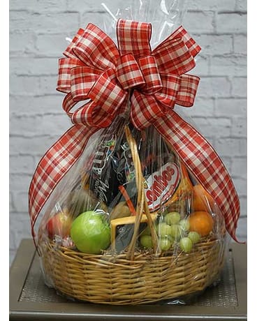 Gourmet Snack Basket Flower Bouquet