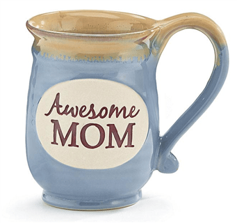 AWESOME MOM PORCELAIN MUG Flower Bouquet