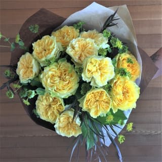 Yellow Garden Rose Bouquet