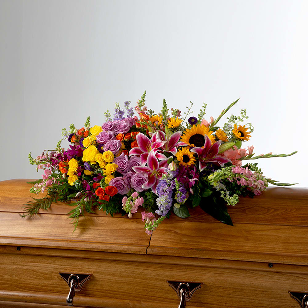 Everlasting Spring Casket Spray Flower Bouquet
