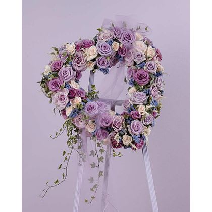 Lavender Heart Flower Bouquet