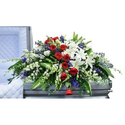 Red white and Blue Flower Bouquet