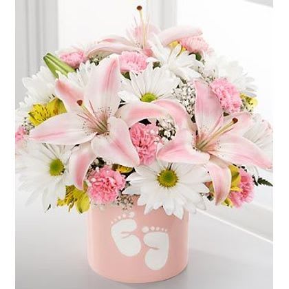 Tiny Miracle New Baby Girl Bouquet Flower Bouquet