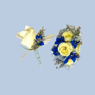 Starry Night Wristlet and Boutonniere