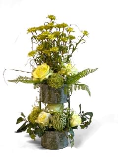 Misty Green Silk Bouquet Flower Bouquet