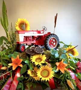 Tractor Casket Spray