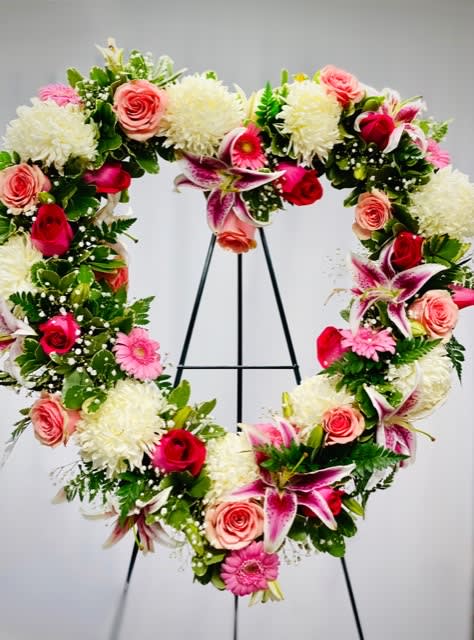 Garden Easel (Matching Casket Spray) Flower Bouquet