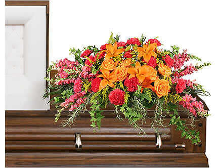 TRIUMPHANT TRIBUTE CASKET SPRAY Flower Bouquet