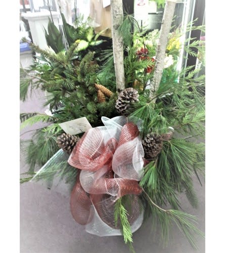 Outdoor Holiday Planter