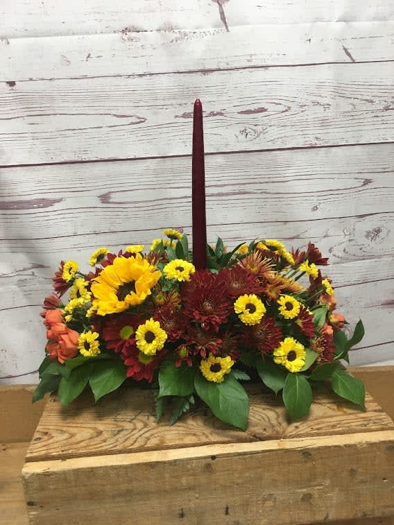 Golden Fields Centerpiece Flower Bouquet