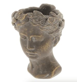 GREEK LADY HEAD PLANTER