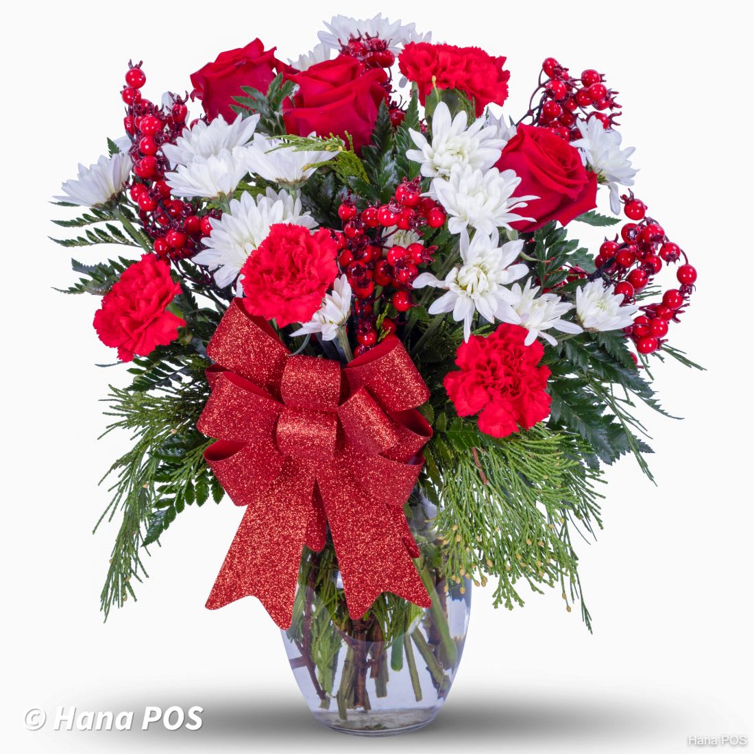 Season's Greetings Vase Arrangement