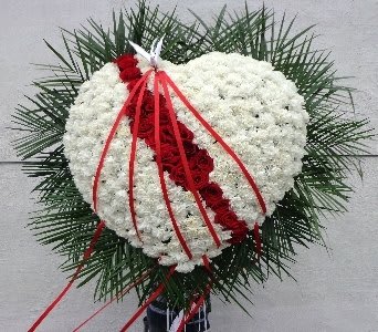 White Broken Heart Flower Bouquet