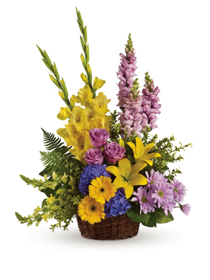 Wicker Basket of Mixed Brights