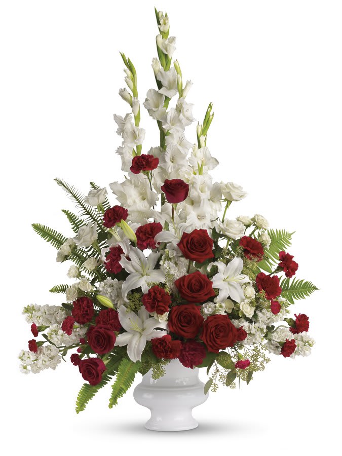 Red & White Floor Basket