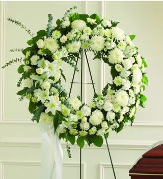 White Sympathy Wreath
