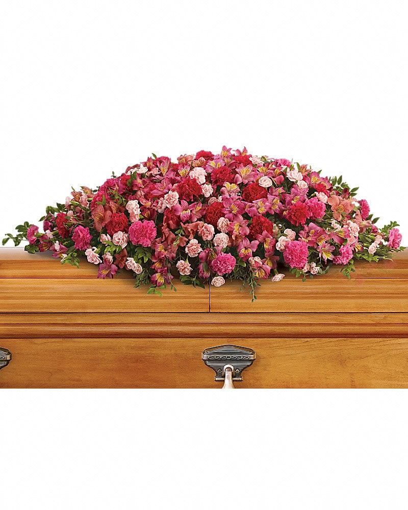 A Life Loved Casket Spray Flower Bouquet