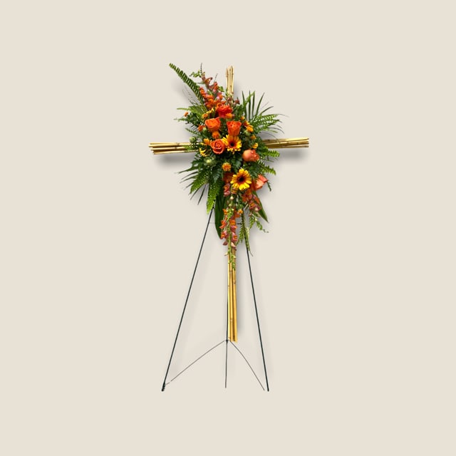 Birch Compassion Cross Flower Bouquet