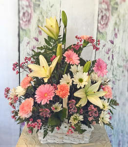 Pink Sympathy Basket