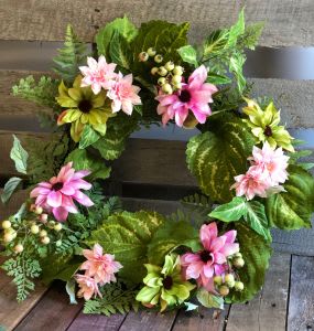 Spring Wreath - Silk Flower Bouquet