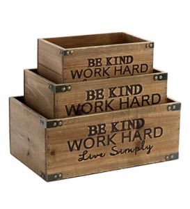Be Kind Wood Boxes Flower Bouquet