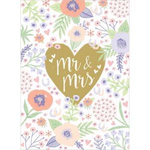 Wedding Greeting Card - Mr & Mrs
