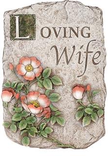 Loving Wife Plaque/Stepping Stone Flower Bouquet