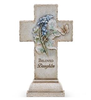 Beloved Daughter Cross Flower Bouquet