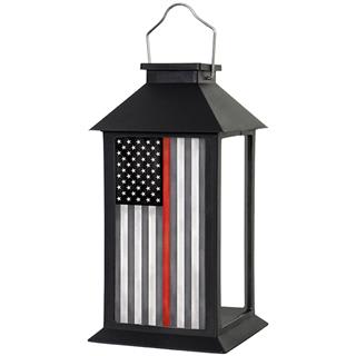 Thin Red Line Solar Lantern Flower Bouquet