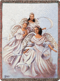 Angelic Trio Tapestry Throw