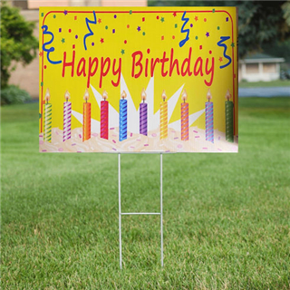 Birthday Yard Sign & Balloons