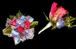 Twilight Blush Wristlet and Boutonniere Set