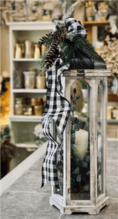 Evergreen Mountain Silk Lantern