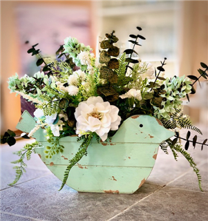 Wooden Bird SILK Bouquet Flower Bouquet