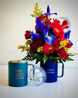 Manly Mug Flower Bouquet